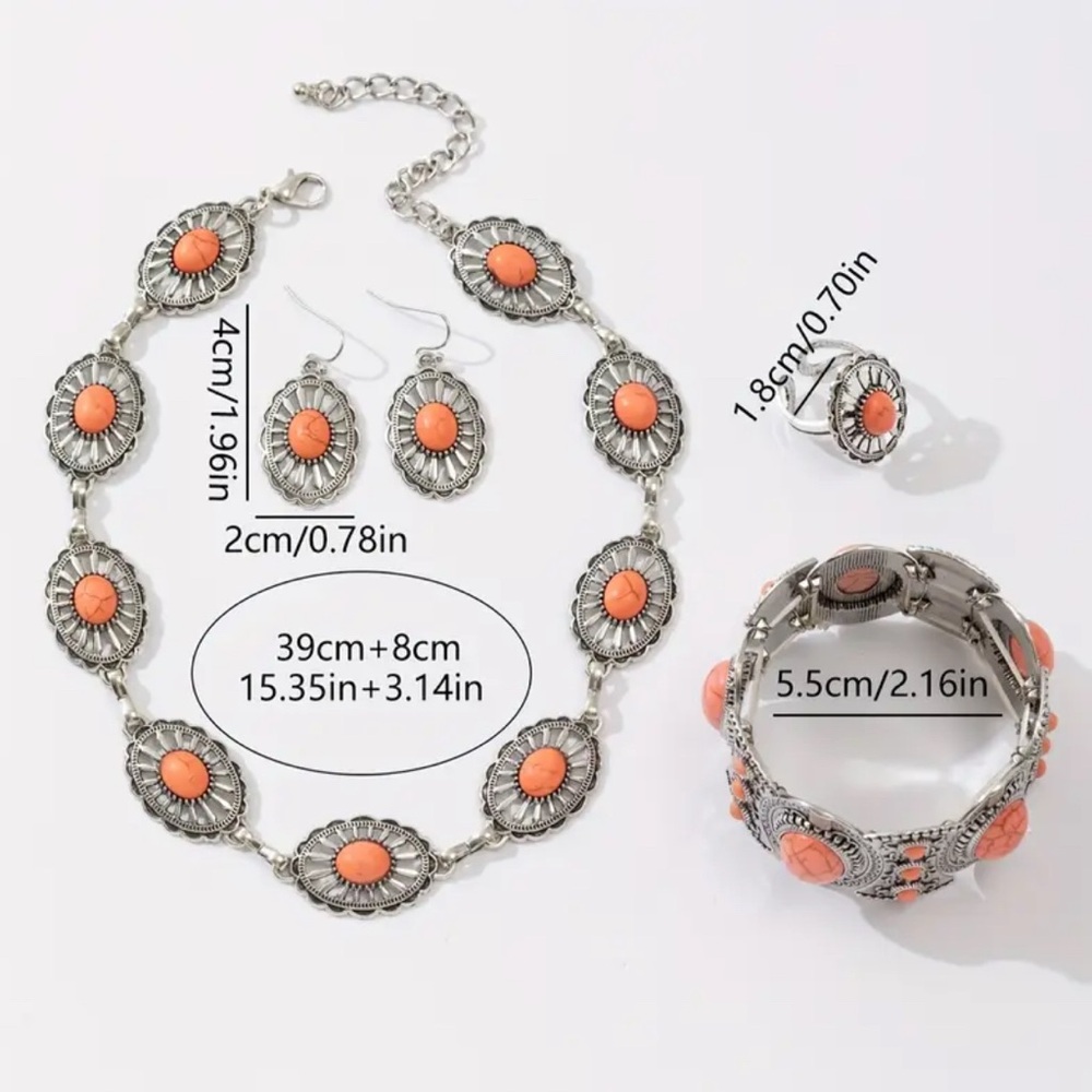 Elegant Silver and beaded Jewelry Set - Picture 4 of 7